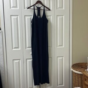 Oakley Maxi Dress Womens Small Black Racerback Jersey Athletic Casual Long